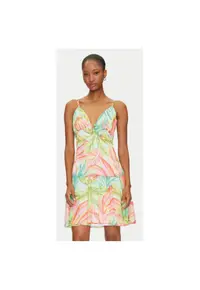 Rochie de vara dama 251-RCREO.F - Poliester - Multicolor - Multicolor