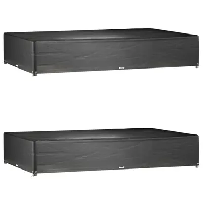 vidaXL Huse mobilier grădină, 2 buc, 16 ocheți, 325x205x60 cm, pătrat