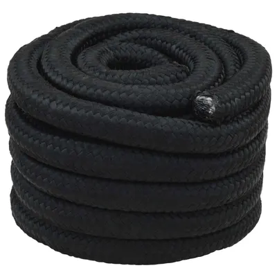 vidaXL Sfoară de Barcă 6 mm 5 m Negru