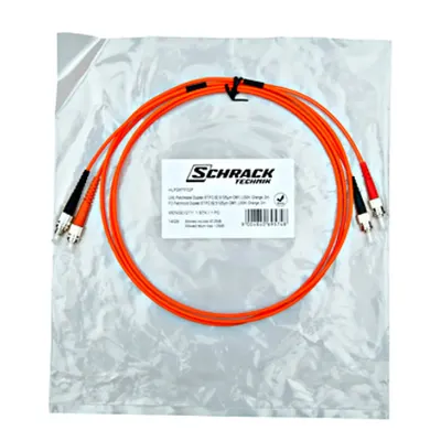 Patchcablu duplex ST/FC, 62,5/125µm OM1, LS0H, orange, 5m