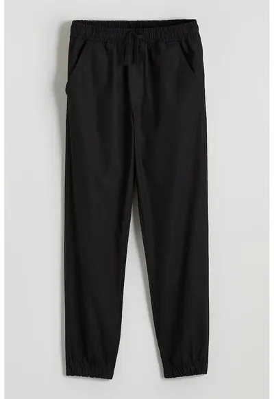 Pantaloni de trening cu snur de ajustare - Negru