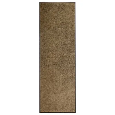 vidaXL Covoraș de ușă lavabil, maro, 60 x 180 cm