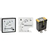 Pachet Masurare Curent 60A AC: Ampermetru Analogic ACAM96-5, Cadran SCALES-AC96-60 SI Transformator Curent AV3060SH