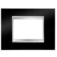 Rama ornament 3 module Gewiss Chorus Lux GW16203TN, negru toner