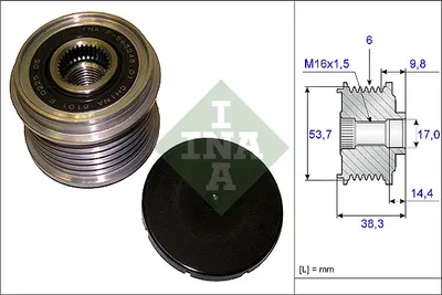 Fulie alternator BMW Seria 1 (E81), 1 (E82), 1 (E87), 1 (E88), 1 (F20), 1 (F21), 2 (F22, F87), 3 (E90), 3 (E91), 3 (E92), 3 (E93), 3 (F30, F80), 3 (F31), 3 GRAN TURISMO (F34), 4 (F32 1.2-2.0D dupa 200