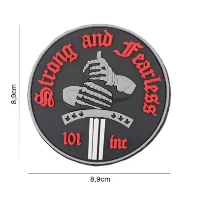 Patch Strong and Fearless velcro PVC 101INC - Default Title