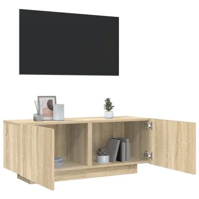 vidaXL Comodă TV, stejar sonoma, 100x35x40 cm, lemn prelucrat