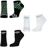 Set șosete scurte Happy Foottopia - Negru, 3 perechi, marimea 43-46