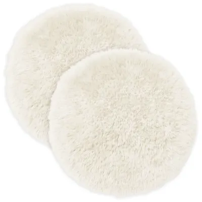 vidaXL Husă pentru pernă 2 pcs HEERLEN Alb Ø 60 cm Fleece PV