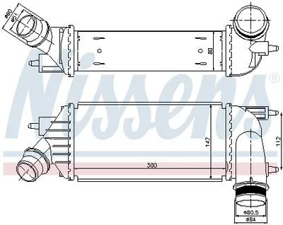 Intercooler Citroen C8, Jumpy; Fiat Scudo; Peugeot 807, Expert, Expert Tepee; Toyota Proace 2.0d Dupa 2006