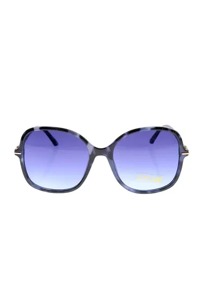Ochelari de soare eleganti cu rama albastra si lentile degrade