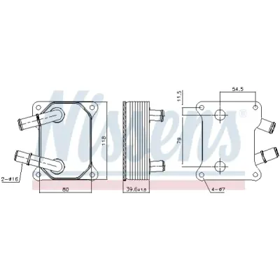 Radiator ulei, ulei motor NISSENS 90897