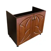 Masca pentru chiuveta cu 2 usi Zebra, Wenge/Cedru Frunza, fara blat, 80 x 82 x 50 cm