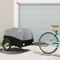 Gossi remorca pentru biciclete, negru si gri, 45 kg, fier