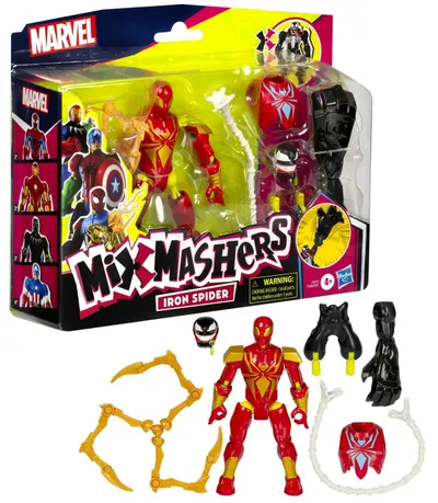 Figură de acțiune Hasbro Marvel MixMashers - Iron Spider, 12 cm