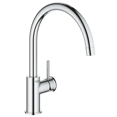 Baterie bucatarie Grohe Start Classic 31553001, 3/8, tip C, pipa inalta, pivotanta, cartus ceramic, monocomanda, Argintiu