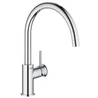 Baterie bucatarie Grohe Start Classic 31553001, 3/8, tip C, pipa inalta, pivotanta, cartus ceramic, monocomanda, Argintiu