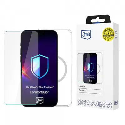 Husa MagSafe pentru Apple iPhone 16 Pro, 3MK, ComfortDuo, Transparenta