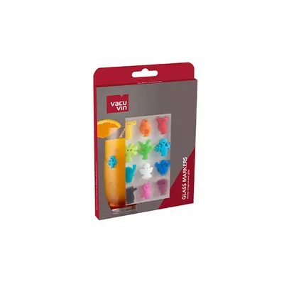 Set marcatori de sticla 12 piese VACU VIN