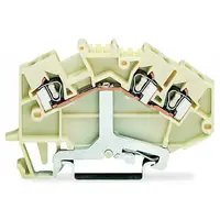 3-conductor shield terminal block; 2.5 mm²; center marking; for DIN-rail 35 x 15 and 35 x 7.5; CAGE CLAMP®; 2,50 mm²; white