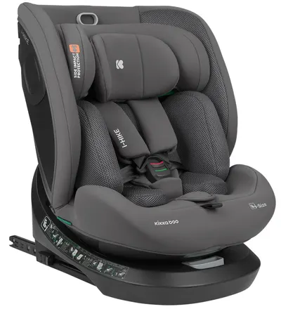 Scaun auto KikkaBoo - i-Hike, 360°, i-Size, с IsoFix, 40-150 cm, Dark Grey