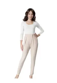 Pantaloni eleganti de dama - Ardal - bej - Bej