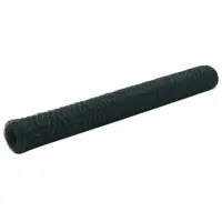 vidaXL Plasă de sârmă găini, verde, 25 x 1,2 m, oțel cu înveliș PVC