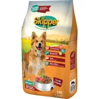 Hrana uscata pentru caini Skipper, Vita si Legume, 3Kg 3kg