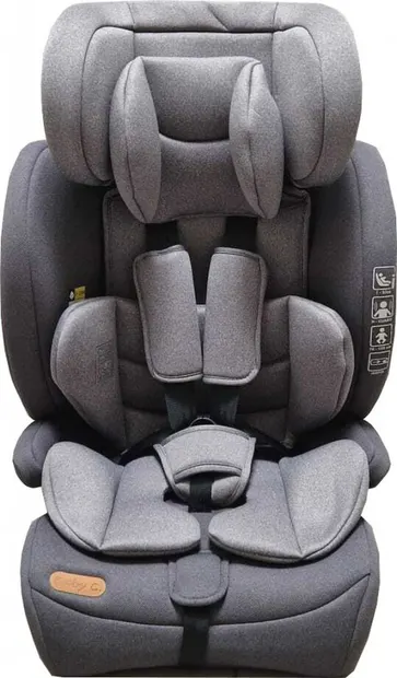Scaun auto cu Isofix Baby Care Safety Plus Gri 9-36 kg, Omologare R-129 i-Size, Tetiera reglabila, Sistem de prindere in centura de siguranta, Husa detasabila