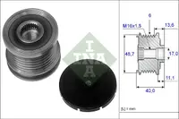 Fulie Alternator Nissan X-Trail; Opel Signum, Vectra C, Vectra C Gts; Renault Espace Iv, Vel Satis; Saab 9-5 2.0 3.0d Dupa 2001