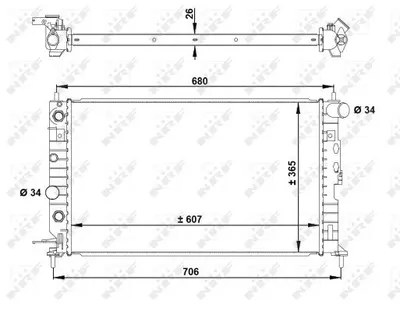 Radiator apa racire motor (transmisie automata) OPEL VECTRA A, VECTRA B 1.6-2.6 intre 1988-2003