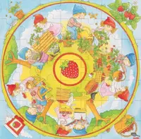 Puzzle din lemn Goki - Capsune, XXL