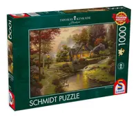 Puzzle Schmidt din 1000 de piese - Casa langa rau, Thomas Kinkade