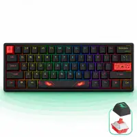 Tastatura mecanica gaming Timebox, 60%, Hot-Swap, USB-C, RGB programabil, Negru - Default Title