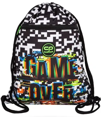 Rucsac cu cordon Cool Pack Game Over - Vert