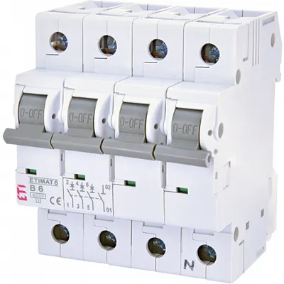 ETIMAT 6 Intrerupatoare automate miniatura 6kA ETIMAT 6 3p+N B6