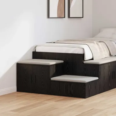 vidaXL Dulap de depozitare 2 buc. Stejar Negru 127 x 41 x 40 cm