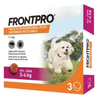 Antiparazitar extern pentru caini 2 - 4 kg Frontpro x 3 tablete