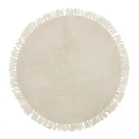 Covor din lână Bloomingville Nature, ⌀ 110 cm, natural