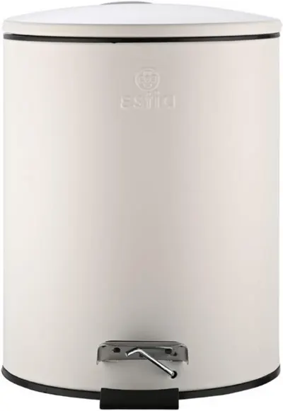 Coș de baie cu închidere silențioasă Estia - Classic, 5 l, alb mat