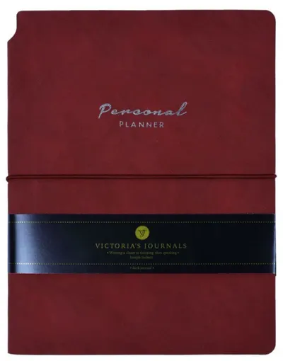 Caiet Victoria's Journals Kuka - Burgund, copertă plastică, 96 de foi, format A5