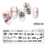 Matrita Metalica Nail Art - OMQ-03