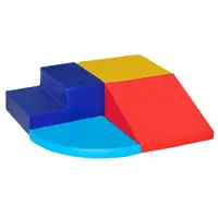 HOMCOM Set Constructii Moi de 4 Piese pentru Copii de 1-3 Ani, Multicolor