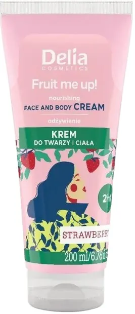 Delia Fruit Me Up! Cremă de față și corp, căpșuni, 200 ml