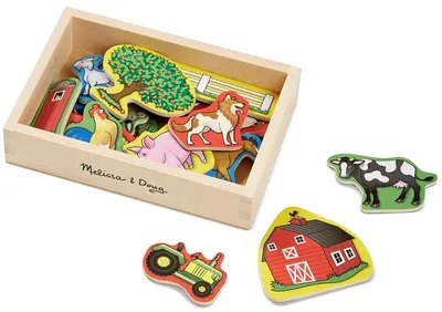 Set de joaca Melissa & Doug - Ferma de lemn magnetica