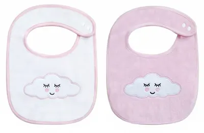 Set 2 bavete Kikka Sleepy Cloud Pink