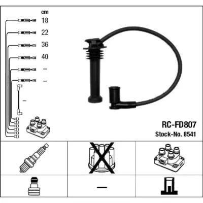 Set cablaj aprindere NGK 8541
