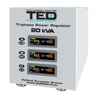 Stabilizator de tensiune cu servomotor trifazat-trifazat TED 000118, 20000 VA, 16000 W, regleta