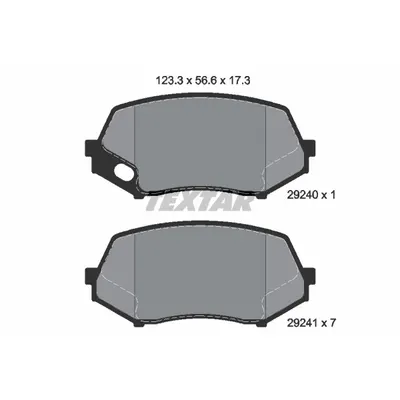 Set placute frana, frana disc TEXTAR 2924001