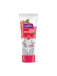 Cremă Depilatoare Teenager Pentru Piele Sensibilă Cu Extract De Zmeură Acțiune Rapidă, Farmec, 150 Ml